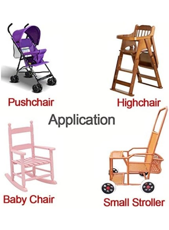 ZARPMA Baby 2 Point High Chair Security Straps, Replacement Harness Straps Belt for Child Kid Infant Safety Strap for Pushchair HighChair Child Chair, Stroller (1M Length) - Image 5