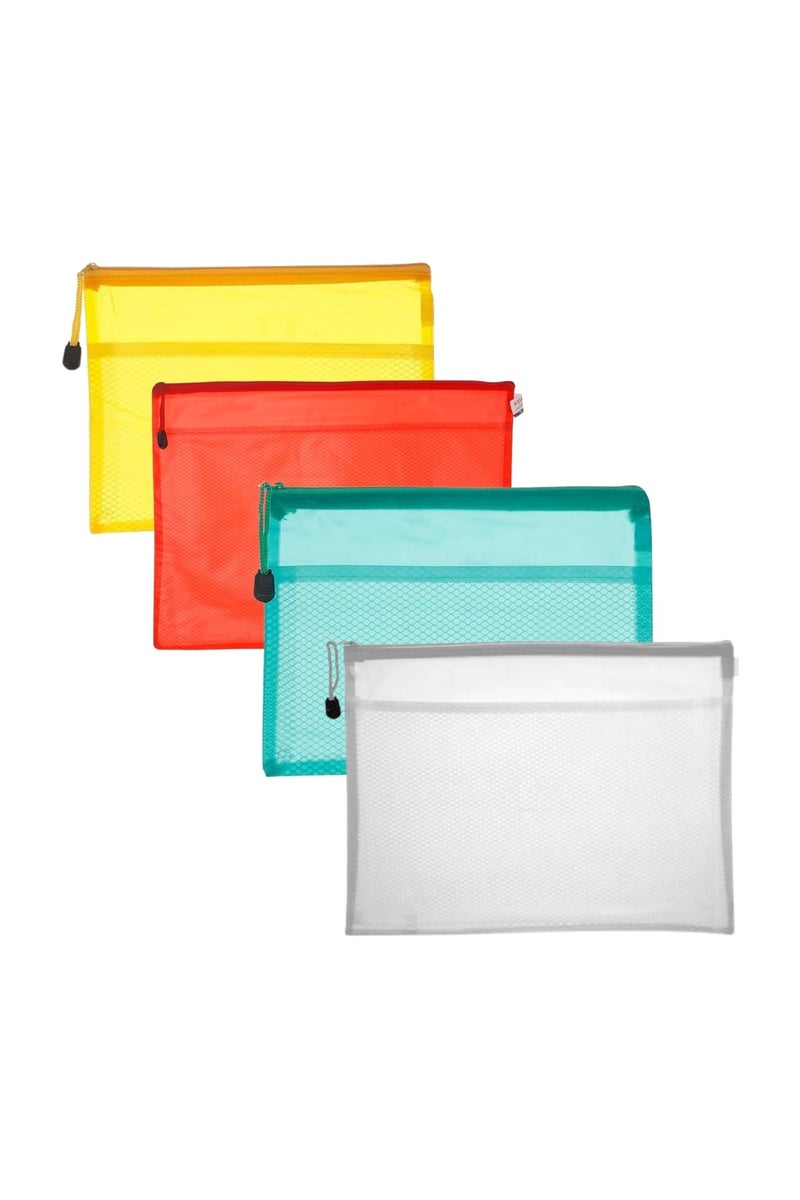 Practical A4 File Folder – Set of 4 in Multiple Colors for Organizing and Storing Papers