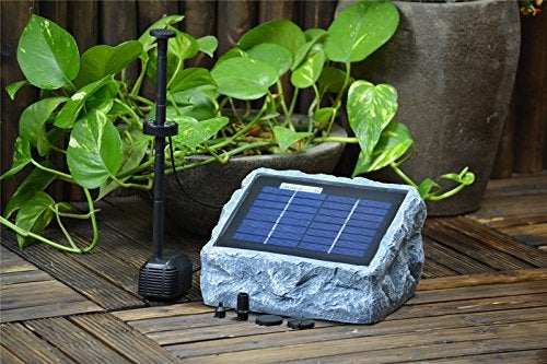 ASC Solar Stone Water Pump Kit with Battery and LED Ring Light - Image 2