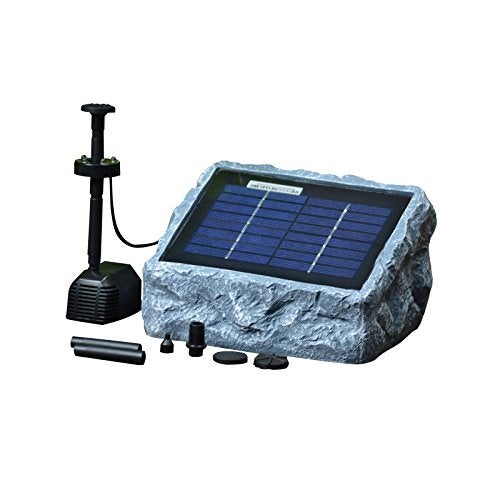 ASC Solar Stone Water Pump Kit with Battery and LED Ring Light - Image 4