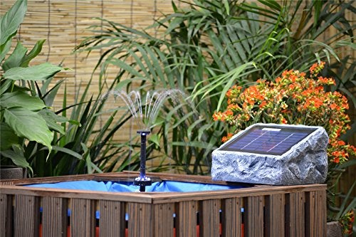 ASC Solar Stone Water Pump Kit with Battery and LED Ring Light - Image 3