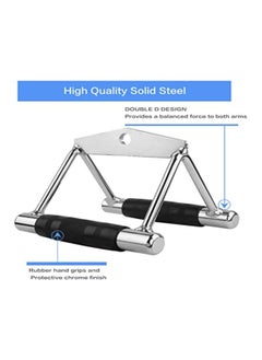 H PRO HM SPORTS Unisex Cable Machine Attachment | Weight Lifting Accessory for Home Gym | V-Cable Attachment | 360-degree rotating non-slip steel handle  - Image 2