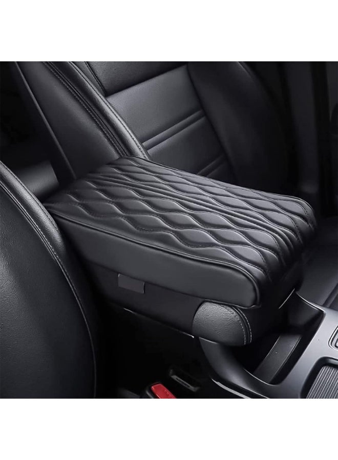 RATSAW Premium PU Leather Car Arm Rest Cushion Padded Memory Foam Cushion Comfort High Quality Black - Image 2