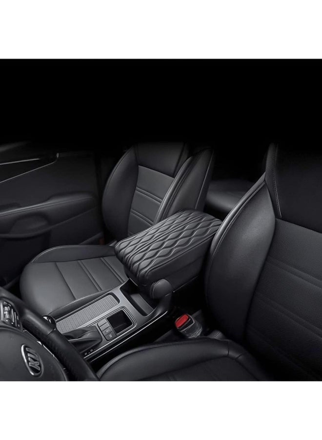 RATSAW Premium PU Leather Car Arm Rest Cushion Padded Memory Foam Cushion Comfort High Quality Black - Image 5