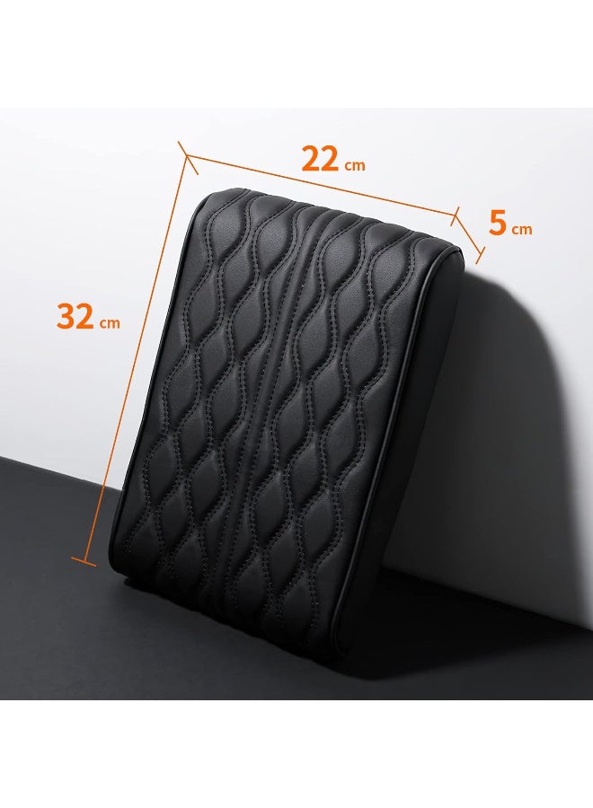 RATSAW Premium PU Leather Car Arm Rest Cushion Padded Memory Foam Cushion Comfort High Quality Black - Image 4