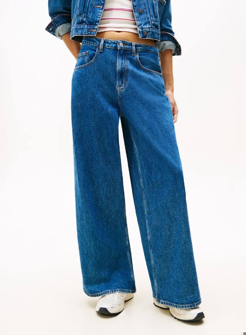 تومي جينز بنطال جينز تشالرلي واسع بخصر متوسط - Image 5