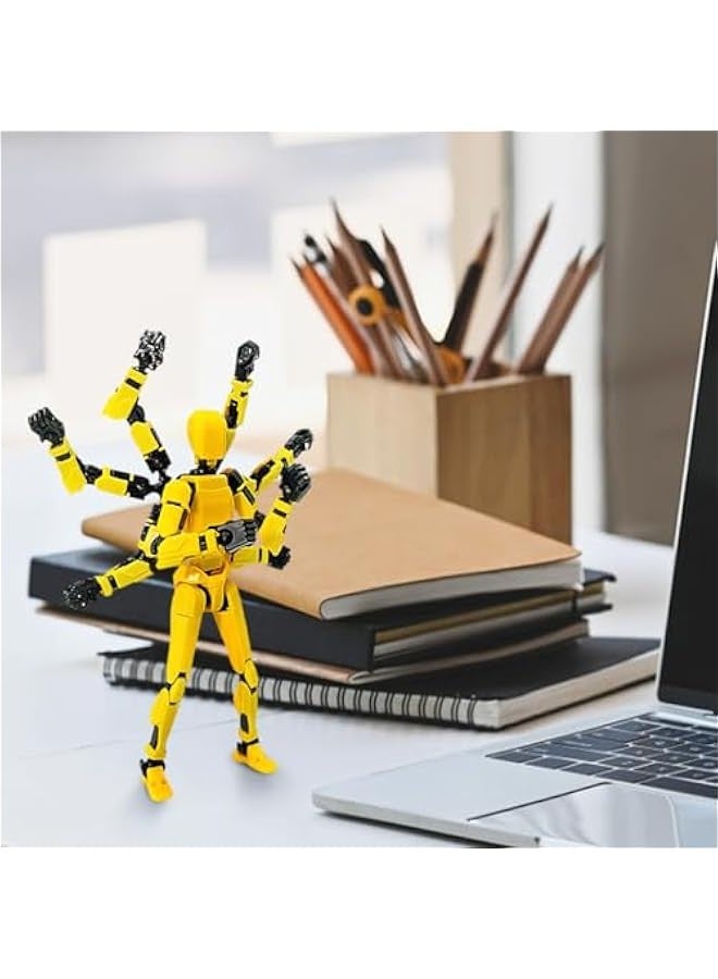 Eight Arms Robot T13 Action Figure 3D Printed Lucky 13 Action Figure, Multi-Joint Movable Robot 13, PVC Model Full Body Mobile Robot Desktop Decoration Action Figure - Image 3