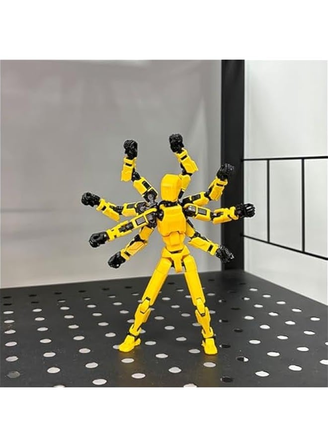 Eight Arms Robot T13 Action Figure 3D Printed Lucky 13 Action Figure, Multi-Joint Movable Robot 13, PVC Model Full Body Mobile Robot Desktop Decoration Action Figure - Image 5