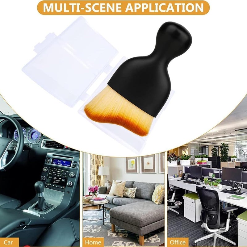 QUAAM 3PCS Car Interior Cleaning Tool, Car Cleaning Brush Interior Dust Collectors,Car Interior Cleaning Tool Brush, Dust Brush - Image 4
