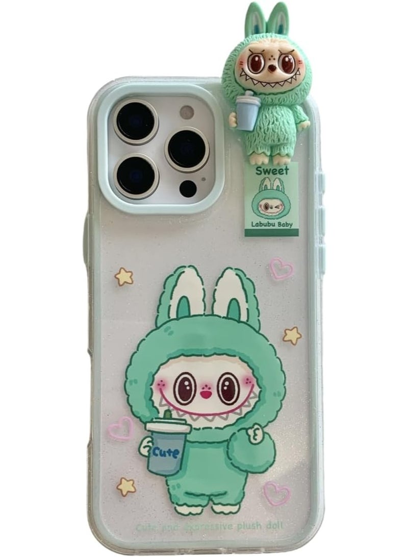 LABUBU Cute labubu Compatible with iPhone Liquid Silicone Case, Full Body Protective Cover, Shockproof, Slim Phone Case for iphone 16 pro 