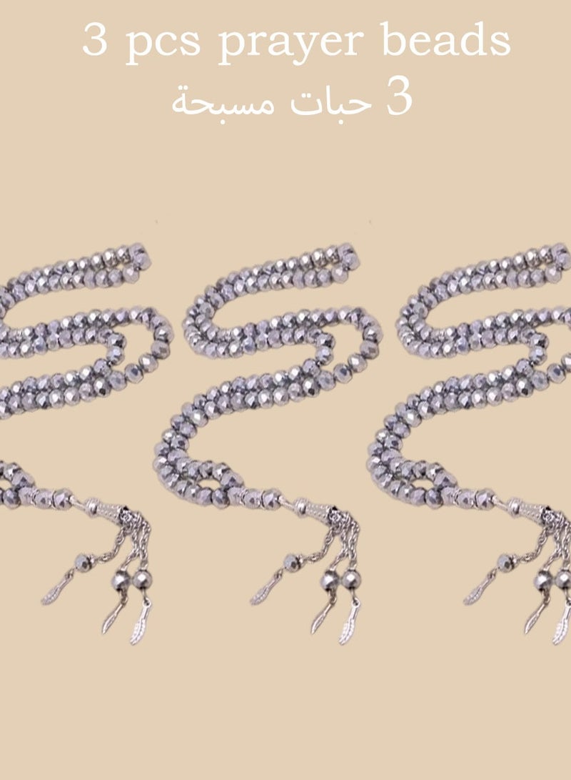 عام 3 عبوات/99 خرزة كريستال مقلدة/تسبيح/8 ملم - Image 1