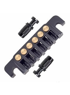 LP Electric Guitar Tune O Matic Bridge Pull Plate Tail Piece Reversible String Code Guitar Roller Saddle Bridge TP-6 Bridge Stop Rod Compatible with Les Paul/SG/ES/EPI Gear Replacement Part