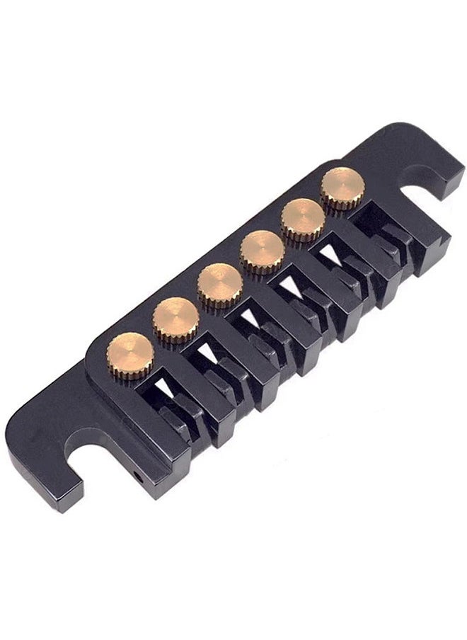 Generic - LP Electric Guitar Tune O Matic Bridge Pull Plate Tail Piece Reversible String Code Guitar Roller Saddle Bridge TP-6 Bridge Stop Rod Compatible with Les Paul/SG/ES/EPI Gear Replacement Part - Image 1
