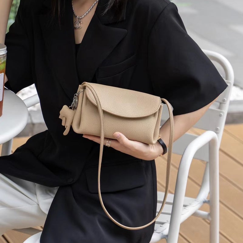 Women'S Bag 2023 New Cowhide Messenger Bag Niche Simple Style Versatile Small Square Bag Shoulder Leather Women'S Bag For Delivery - Image 3