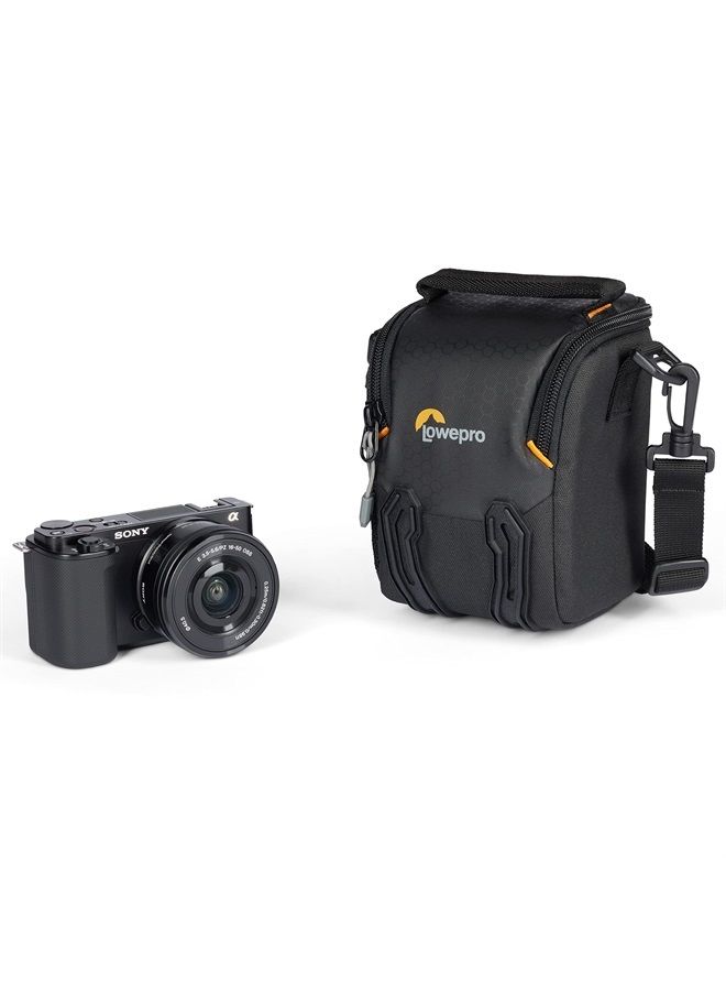 Lowepro حقيبة كاميرا Adventura SH 115 III مع حزام كتف قابل للتعديل/الإزالة، حقيبة ظهر للكاميرا، متوافقة مع كاميرات سوني ألفا 6000، سوداء - Image 1