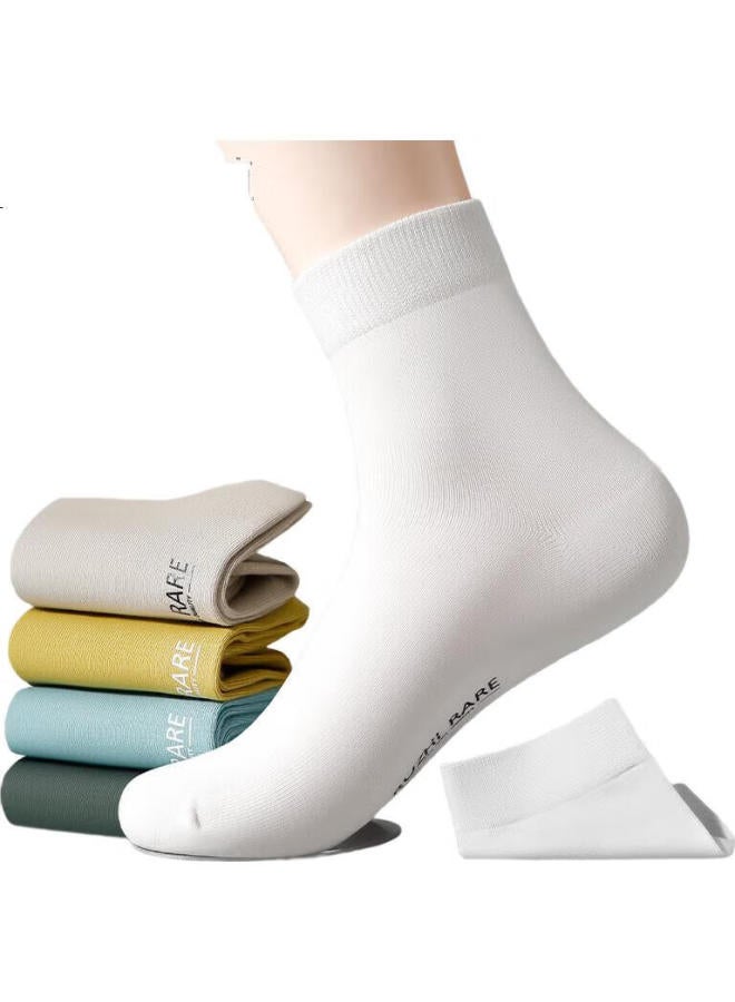 As plant Like Plant Men'S Socks, Summer Pure Cotton Mid-Calf Socks, 7A Grade Antibacterial, Odor-Resistant, Sweat-Absorbing, Breathable, Seamless, Wear-Resistant, Business Long Socks - Image 1