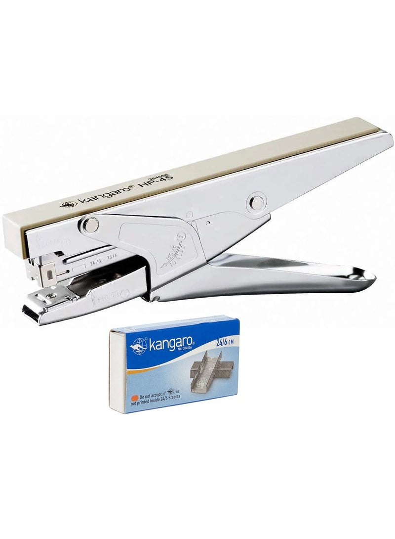 Kangaro Best Heavy Duty Stapler - HP-45, with 1000-Pins box, Heavy Duty easy to Use - Image 2