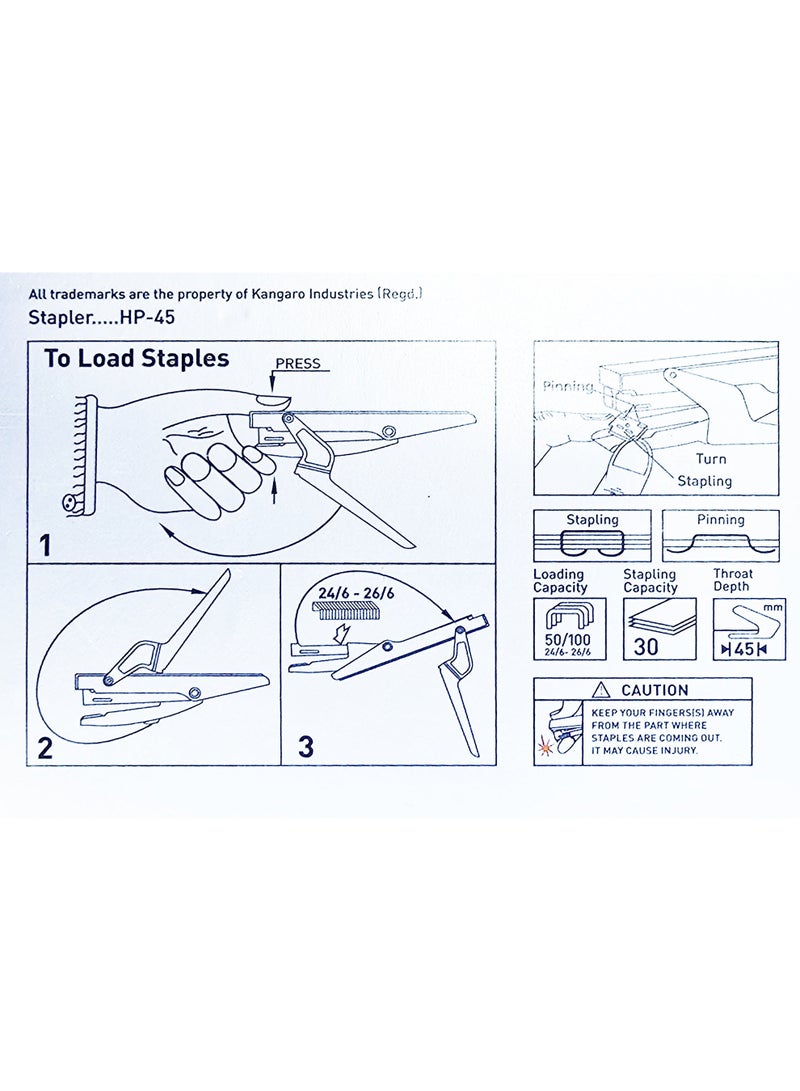 Kangaro Best Heavy Duty Stapler - HP-45, with 1000-Pins box, Heavy Duty easy to Use - Image 5