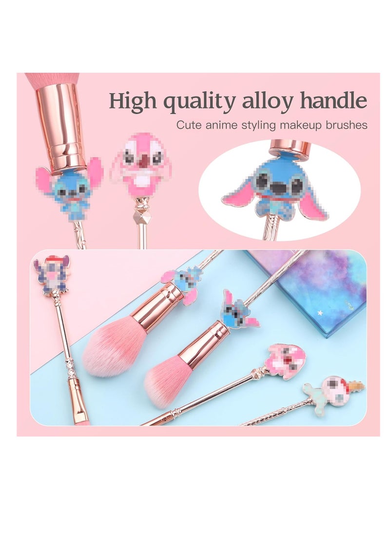 Wechip - WeChip 5PCS Baby Brushes Creative Theme Fairy Makeup Brushes Set for Women - Image 1