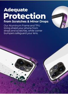 Raegr RAEGR iPhone 15 Pro Case | Anodized Aluminum Bumper | Supports Mag-Safe Wireless Charging | Edge Armor Protective Minimal Case Designed for iPhone 15 Pro (6.1-Inch) (2023) - Dark Purple RG10513  - Image 5