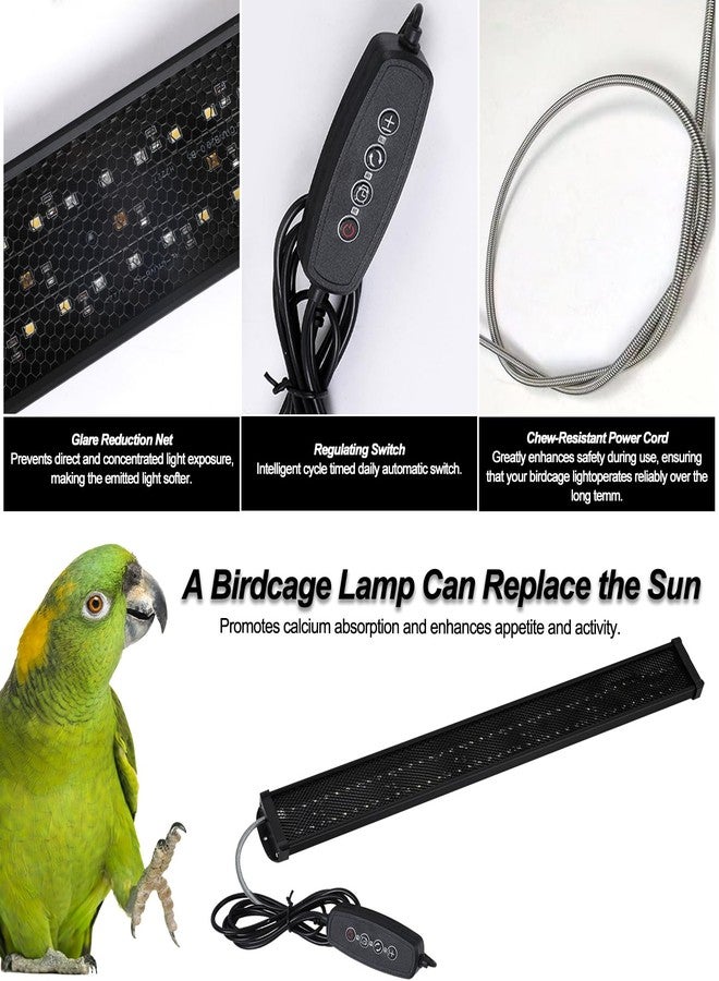 KFPSHLQE Bird Light for Cage,Full Spectrum LED Birdcage Lighting,Bird Lamp with Intelligent Cycle Timing,Natural Sunlight Simulation,Chew-Proof Design,Bird Cage Accessories for Captive Birds Parrots(22" Long) - Image 5