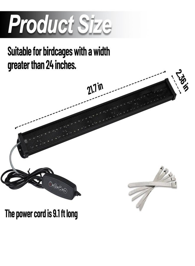 KFPSHLQE Bird Light for Cage,Full Spectrum LED Birdcage Lighting,Bird Lamp with Intelligent Cycle Timing,Natural Sunlight Simulation,Chew-Proof Design,Bird Cage Accessories for Captive Birds Parrots(22" Long) - Image 4