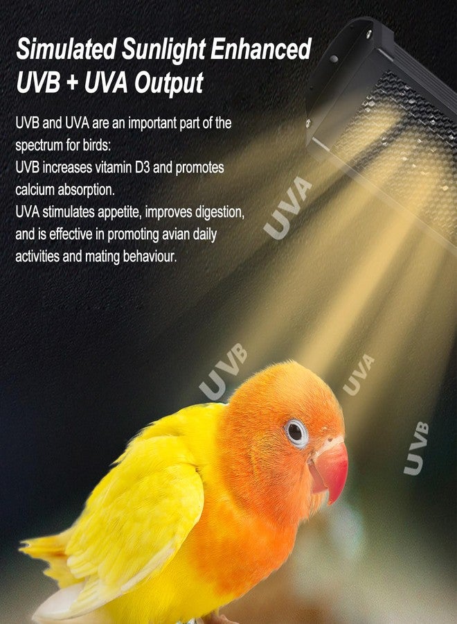 KFPSHLQE Bird Light for Cage,Full Spectrum LED Birdcage Lighting,Bird Lamp with Intelligent Cycle Timing,Natural Sunlight Simulation,Chew-Proof Design,Bird Cage Accessories for Captive Birds Parrots(22" Long) - Image 2