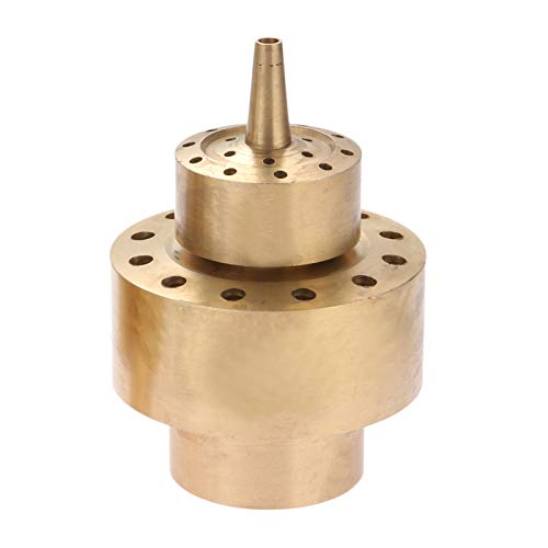 Hicello Water Fountain Nozzle 1.5" Brass DN40 Two layers Fountain Nozzle Column Sprinkler Spray Head for Garden Pond Bring Beautiful Visual Effects - Image 1