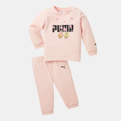 PUMA Kids' x SPONGEBOB Minicat Crew Jogger Set