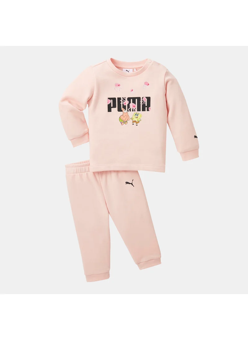 PUMA Kids' x SPONGEBOB Minicat Crew Jogger Set