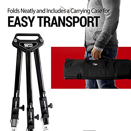 Vidpro PD-1 Professional Tripod Dolly - Heavy Duty with Adjustable Leg Mount with Locking Wheels and Carrying Case Compatible with Most Tripods Perfect for Cameras Camcorder and Lighting Equipment - Image 4