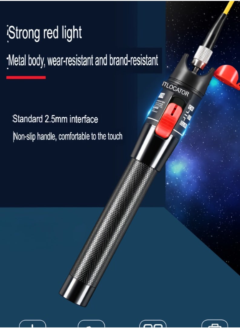 AROAQ - Visual Fault Locator, 1-60km Fiber Optic Red Light Pen, Vfl Optical Fiber Cable Fault Tester, Red Light Pen For Network Fiber Cable Test, Fiber Optic Source Tester Detector Meter,(30mw Purple) - Image 1