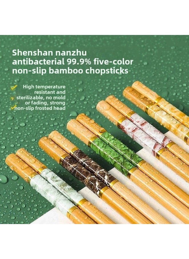 Generic - High-grade Bamboo Chopsticks Household 2025 Mildew-proof Non-slip High Temperature Resistant One Family Chopsticks Wooden Chopsticks-Color:It’s Time To Change The Chopsticks + Selected Deep Mountain Nanmu + The Chopsticks Will Never Get Moldy Again-Specifications:High-grade Bamboo: No Peculiar Smell  High Temperature Resistance + No Deformation - Image 1