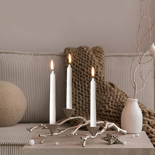 OLEEK OSHADOW 1/2 Inch Taper Candle Thin 8" Lenght- 1/2 Inch Diameter - Skinny Taper Candles - Skinny Candlesticks - White Candlesticks - Thin Candlestick 1/2 - Candle Sticks White Candles - Image 4