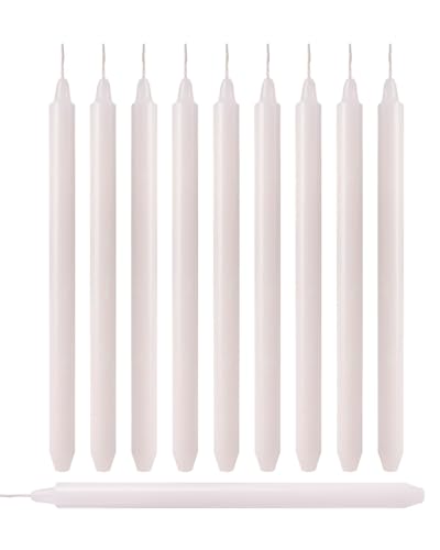 OLEEK OSHADOW 1/2 Inch Taper Candle Thin 8" Lenght- 1/2 Inch Diameter - Skinny Taper Candles - Skinny Candlesticks - White Candlesticks - Thin Candlestick 1/2 - Candle Sticks White Candles - Image 1