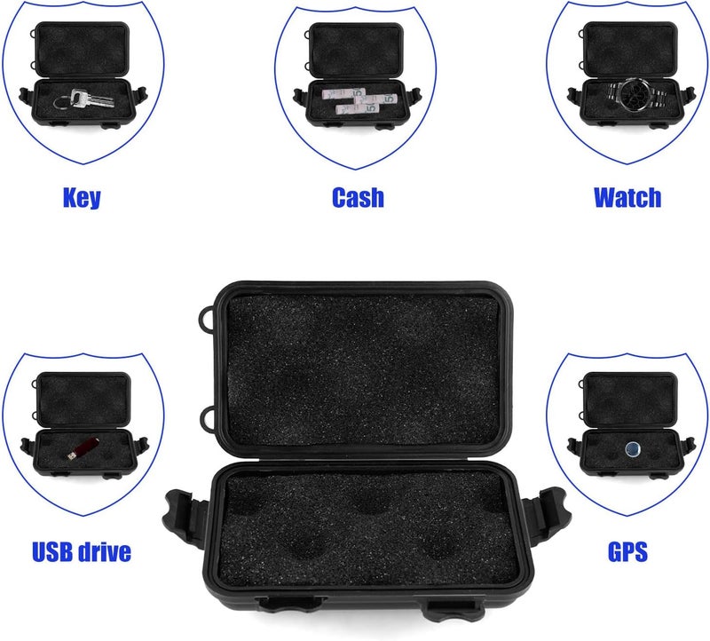 XIHIRCD Hidden Key Holder, Magnetic Safe Box Key Magnetic Box Waterproof Magnetic Key Hider Magnetic Key Case Key Holder Under Car Hide a Key Outdoor for key USB Car Storage (Black) - Image 5