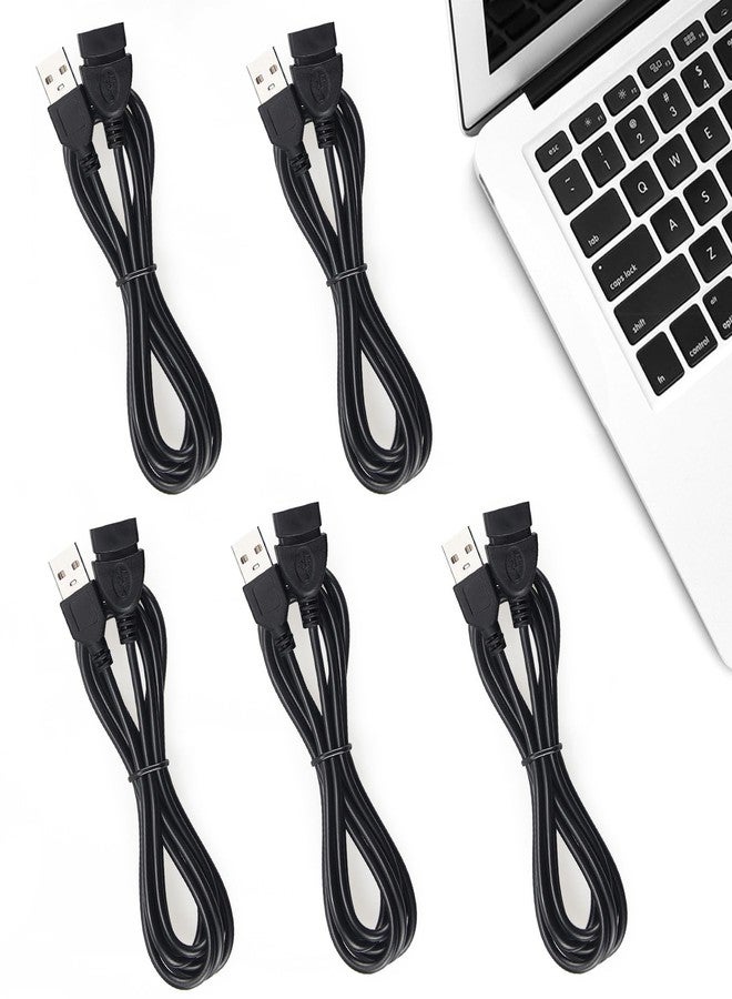 Smays 5-Pack USB Extension Cord Bulk, Male to Female, 5 ft USB-A 2.0 Extender Cable - Image 5