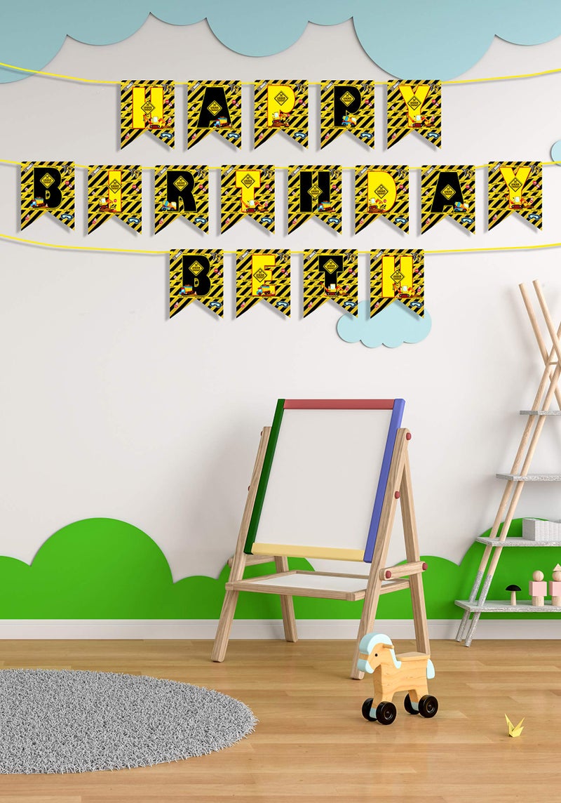 Klassik Construction Theme Happy Birthday Banner for Party|DECORate The Party with Style - Image 3