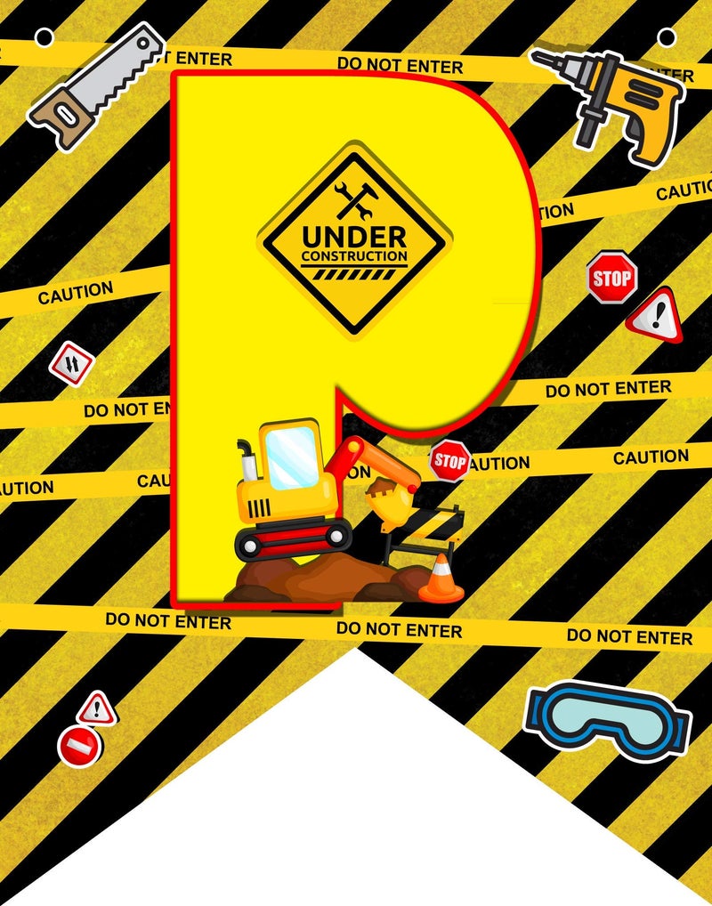 Klassik Construction Theme Happy Birthday Banner for Party|DECORate The Party with Style - Image 2