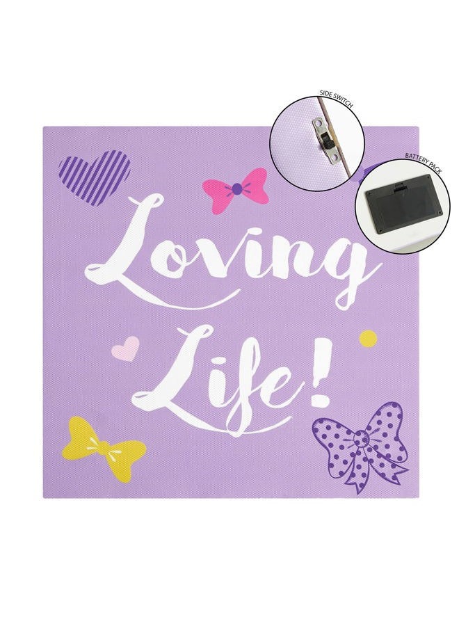Idea Nuova Disney Minnie Mouse Canvas 4 Pack LED Wall Art Set,Childrens Wall Hanging Décor,Each Piece 11"x11" - Image 3