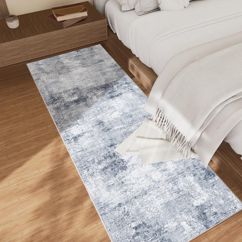 palohom Machine Washable Kitchen Runner Rug: 2'6"x8' Rug Runners for Hallways Non Slip Low Pile Soft Faux Wool Floor Rug Non Shedding Carpet Runners for Hallways Entryway Bedroom Living Room Farmhouse Indoor - Image 2