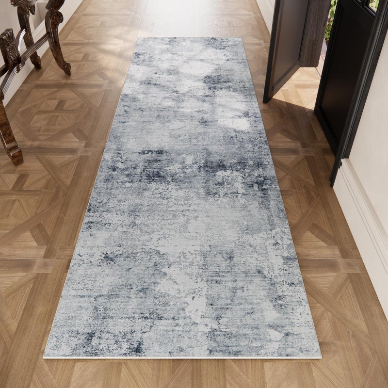 palohom Machine Washable Kitchen Runner Rug: 2'6"x8' Rug Runners for Hallways Non Slip Low Pile Soft Faux Wool Floor Rug Non Shedding Carpet Runners for Hallways Entryway Bedroom Living Room Farmhouse Indoor - Image 5