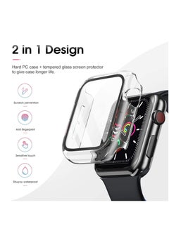 TYCOM Tycom Case Compatible with Apple Watch Series 6/SE/Series 5/Series 4 with Built in Tempered Glass Screen Protector- All Around Hard PC Case Overall Protective Cover (Clear) (44mm)  - Image 2