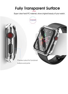 TYCOM Tycom Case Compatible with Apple Watch Series 6/SE/Series 5/Series 4 with Built in Tempered Glass Screen Protector- All Around Hard PC Case Overall Protective Cover (Clear) (44mm)  - Image 3