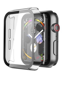 TYCOM Tycom Case Compatible with Apple Watch Series 6/SE/Series 5/Series 4 with Built in Tempered Glass Screen Protector- All Around Hard PC Case Overall Protective Cover (Clear) (44mm)  - Image 1