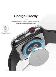TYCOM Tycom Case Compatible with Apple Watch Series 6/SE/Series 5/Series 4 with Built in Tempered Glass Screen Protector- All Around Hard PC Case Overall Protective Cover (Clear) (44mm)  - Image 4