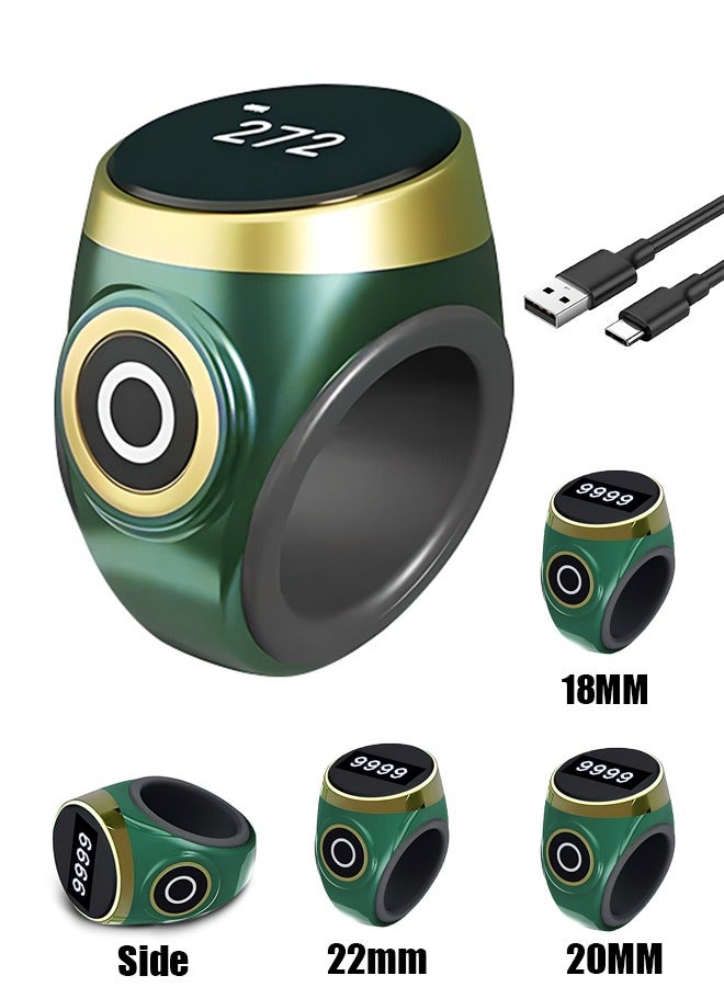 New Smart Ring Tasbih Touch Prayer Counter Adjustable Size Muslim OLED HD Automatic Lock Screen Waterproof Charging Port For 22mm\20mm\18mm  - Image 1