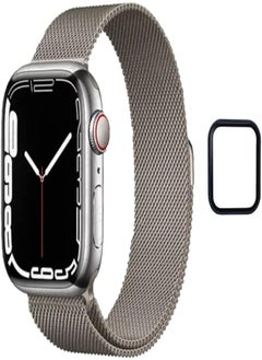 Dado Dado Milanese Loop Strap for Apple Watch 8 | 7 | 6 | 5 | 4 | 3 | SE, Stainless Steel Mesh type Band with Add on Screen Protector 