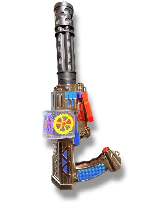 The most popular machine gun toy for children, it features dazzling light, amazing electronic sound, and unique movement