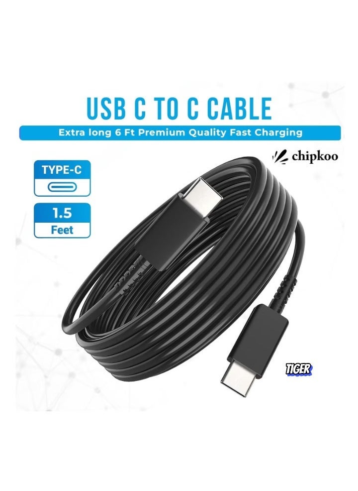 JAJEEK Fast Charger for Samsung Galaxy, 45W Charger Head with Charging Cable, Travel Adapter, Super-Fast Charging (UK Plug with USB Type-C Cable), Black – Compatible with Galaxy S23, S22, S21, Z Fold/Flip - Image 2